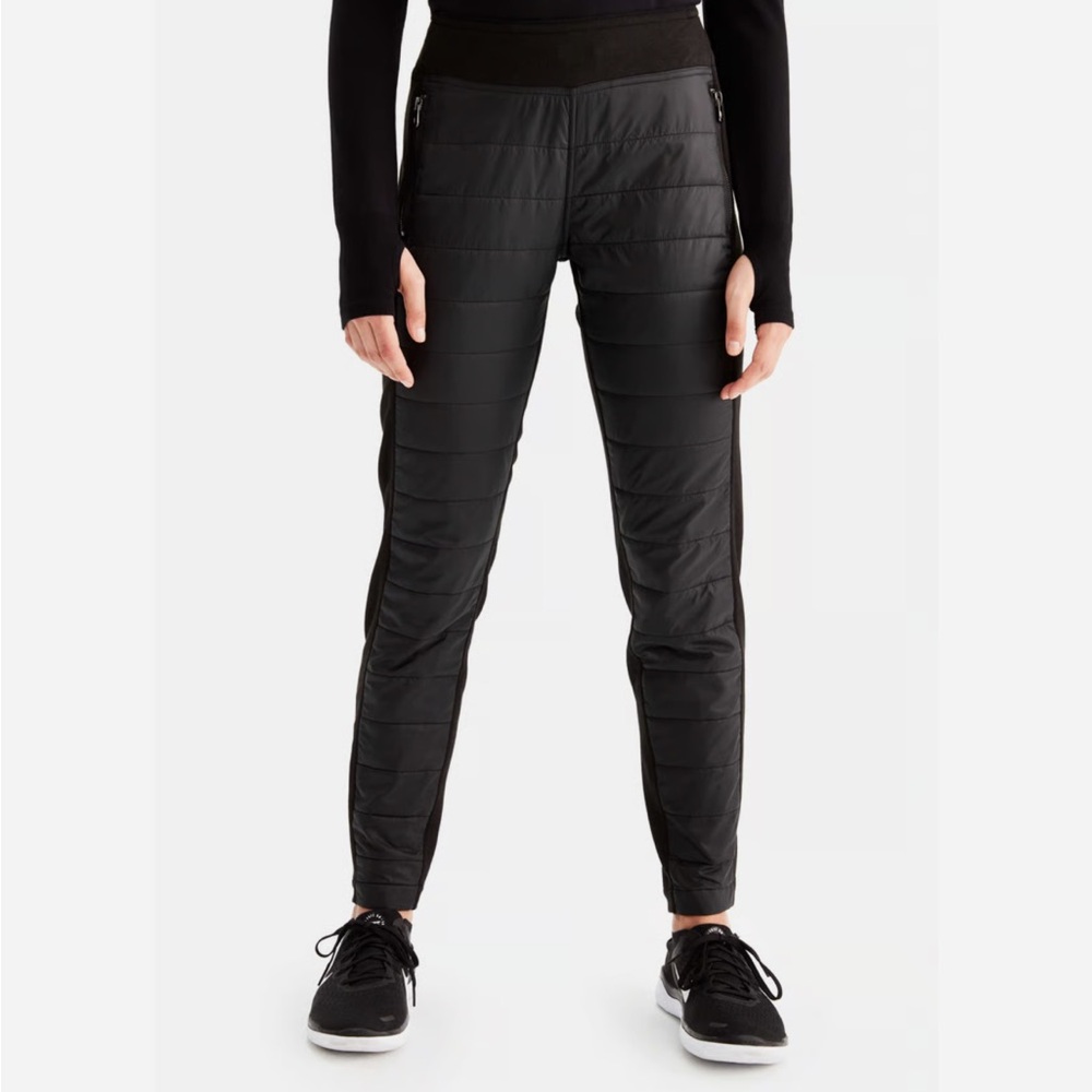 LOLE Quilted Magical Pant Black Insulated Front Panel Winter Active Trouser